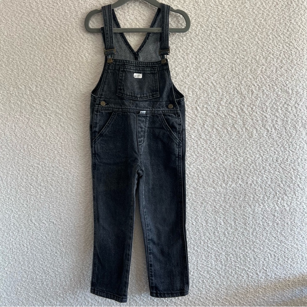 Guess Vintage Retro Black‎ Denim Overalls Toddler 80s/90s Size 3 Years